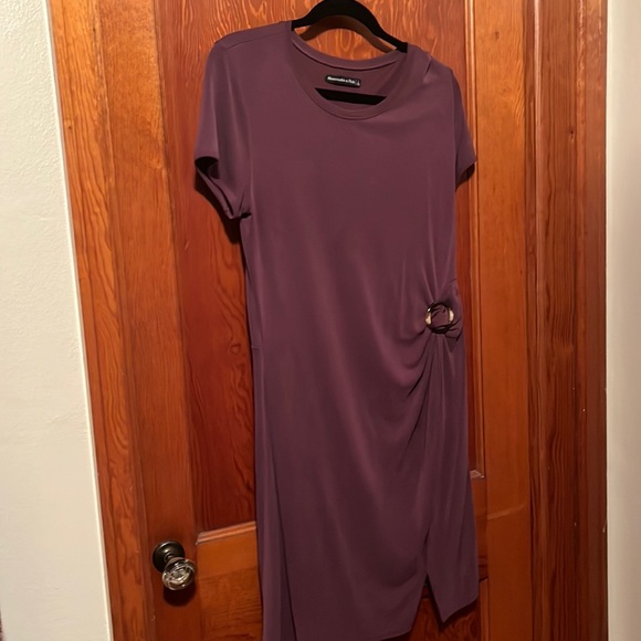 Abercrombie Large Purple Synched Dress - Picture 1 of 6